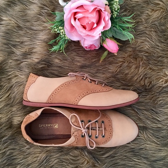 Sperry Shoes - Sperry Top Sider Taylor Tan Saddle Shoes